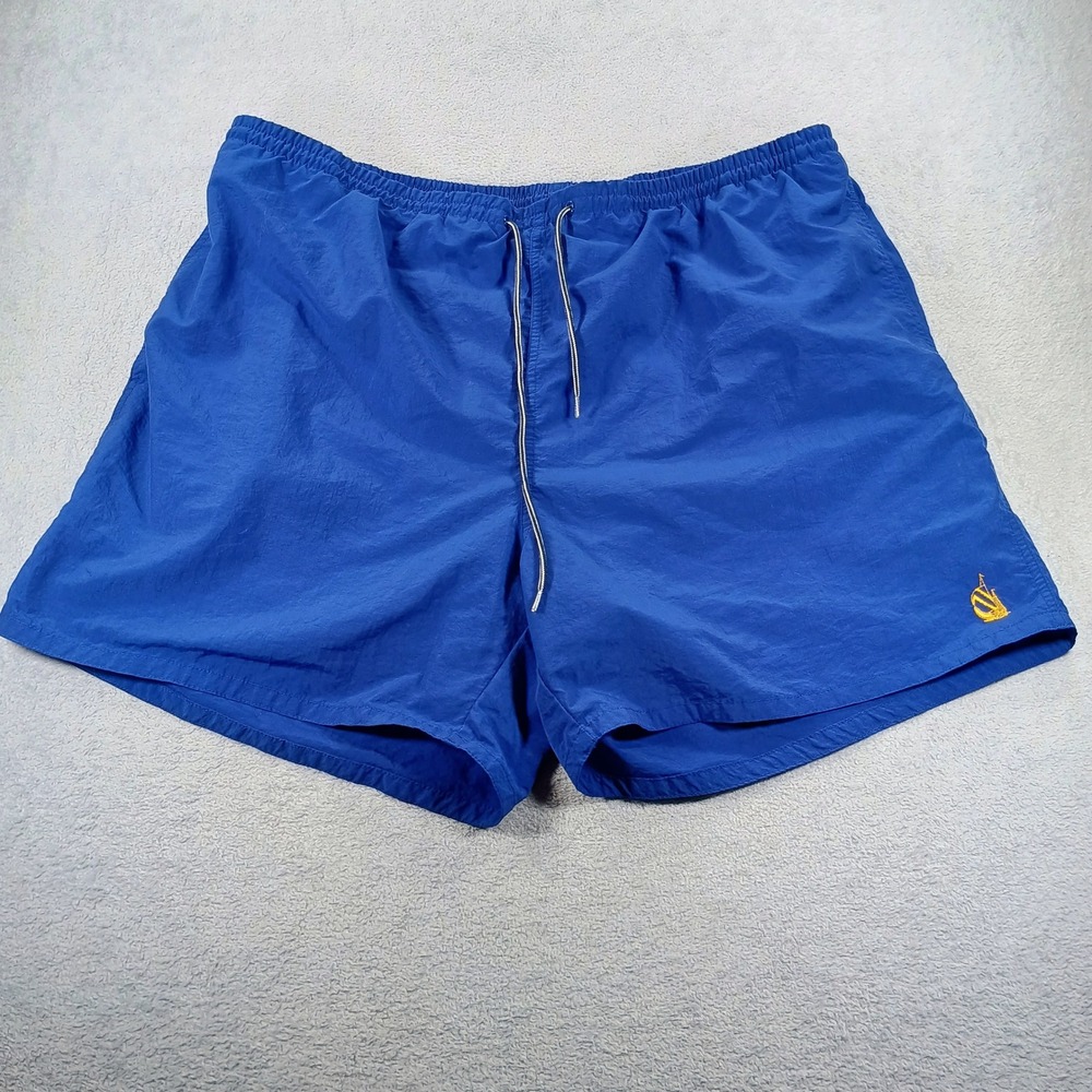 Nautica‎ Mens Swim Trunks Blue XXL Embroidered Logo Drawstring